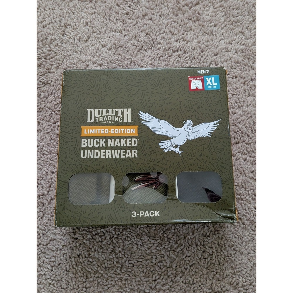 Duluth Trading Co Buck Naked Boxer Briefs 3-Pack Mens XL Limited Edition NIB